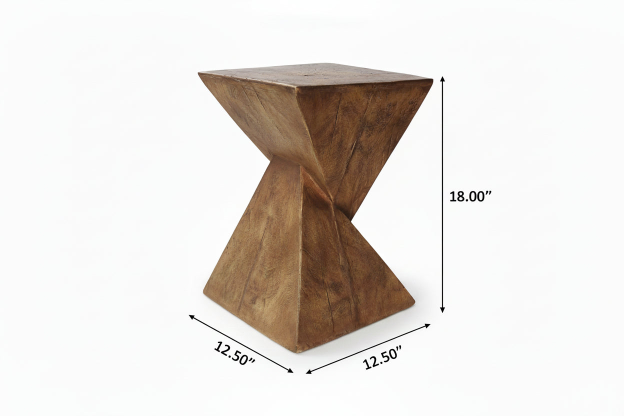 Tess Side Table| Hand-Painted Hourglass Accent Table | Seraph & Stone