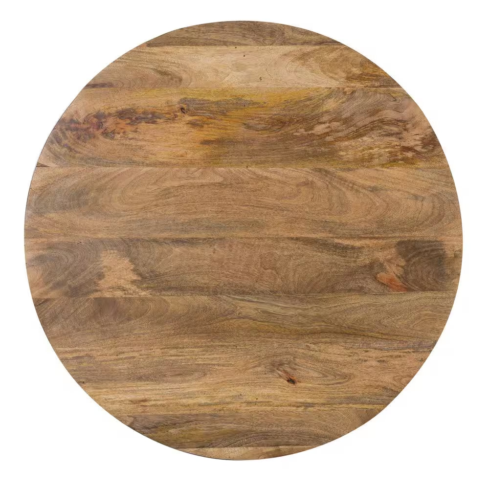 Goa 36 In. Natural round Wood Top Coffee Table