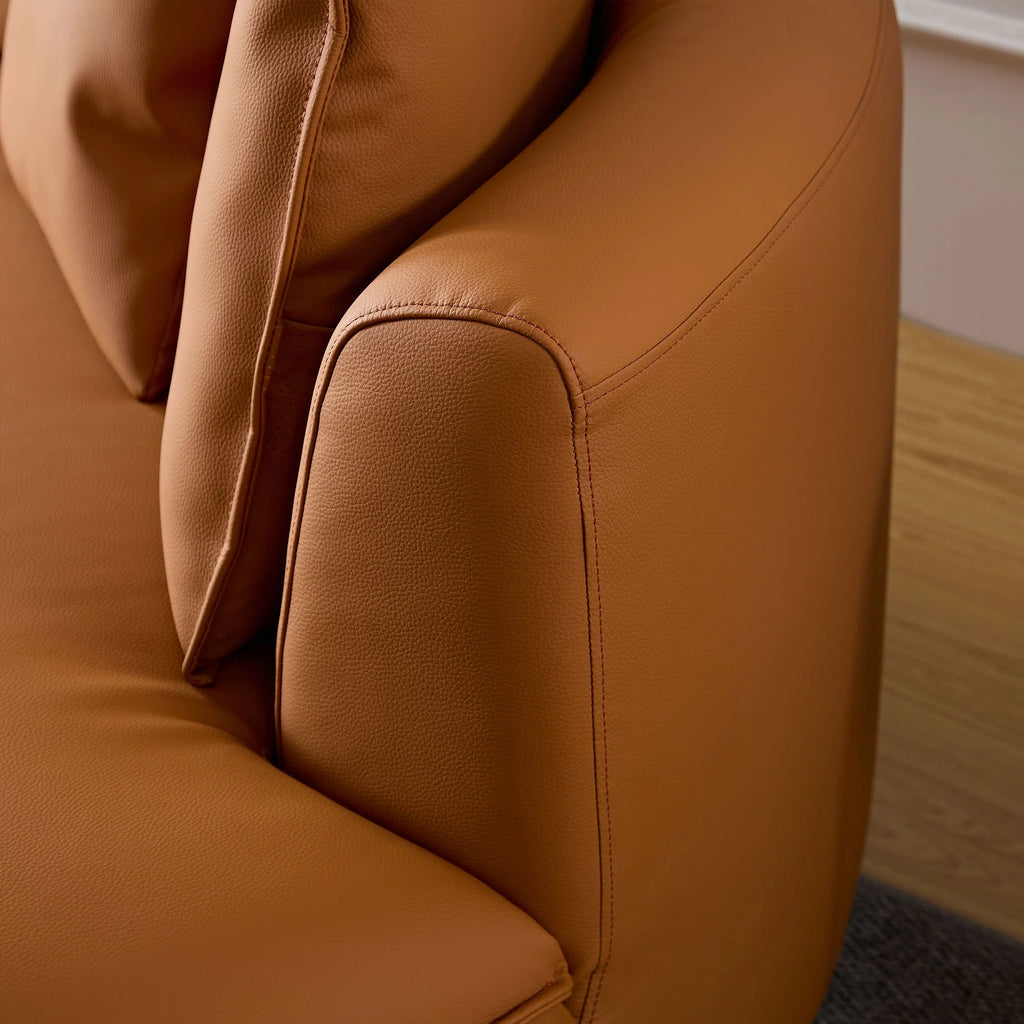 5-Seat Modern Sectional Curved Sofa Couch for Living Room Apartment Office,Orange