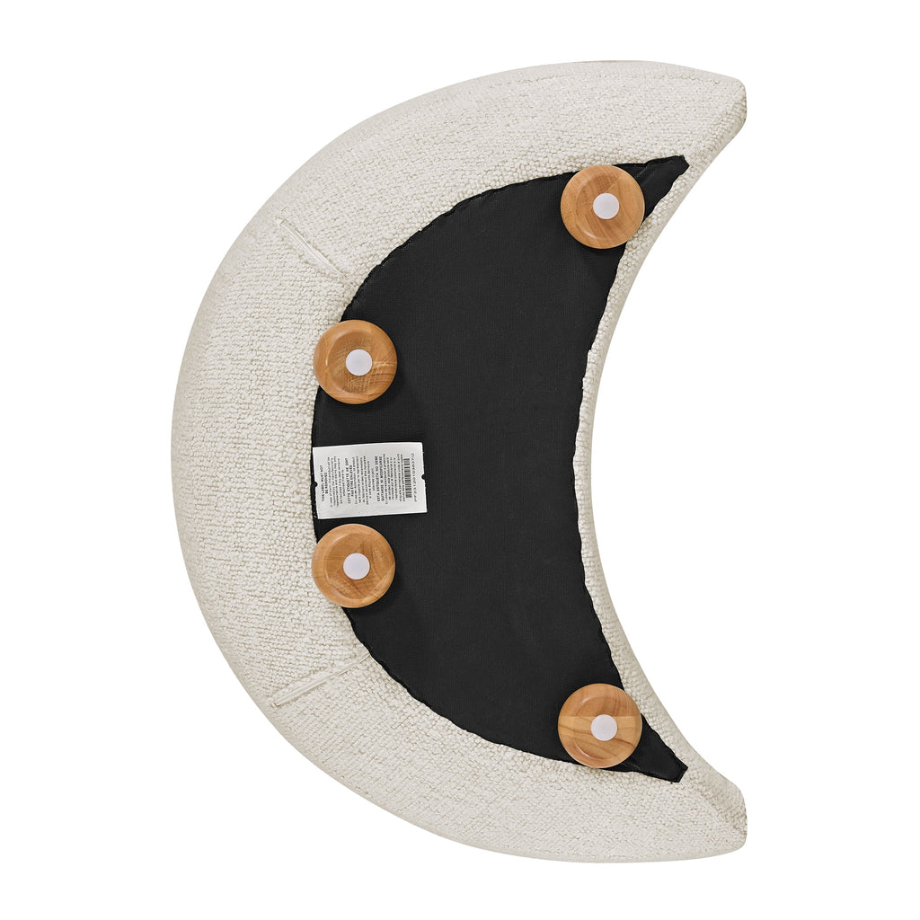 Juliet Modern Boucle Chaise & Storage Ottoman, Pearl