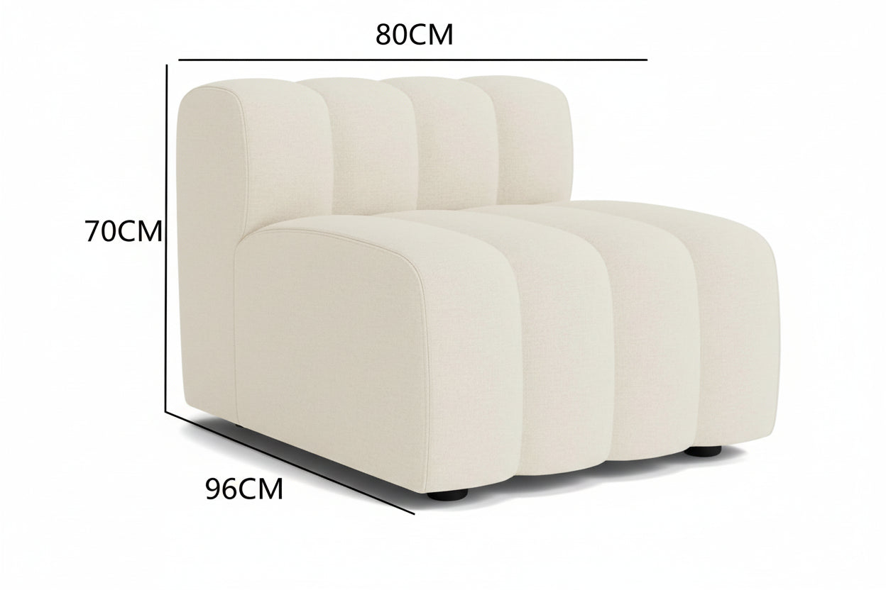 Élan Lamb Velvet Curved Modular Sofa