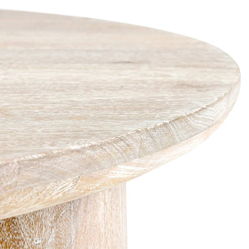 Columnia 40" Solid Wood round Coffee Table