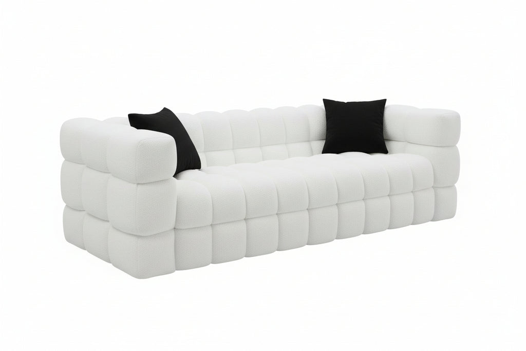 3-Seater Marshmallow Bouclé Sofa