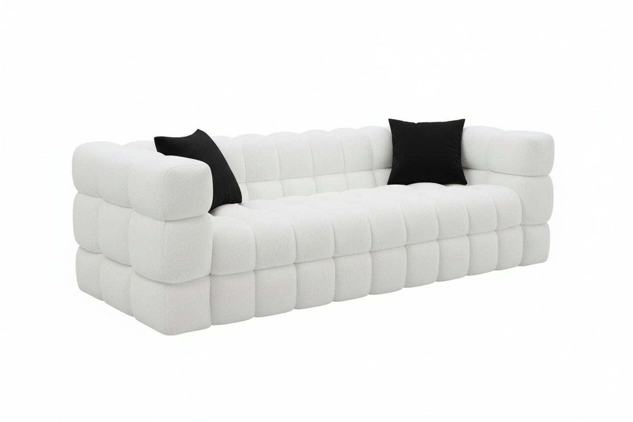 3-Seater Marshmallow Bouclé Sofa