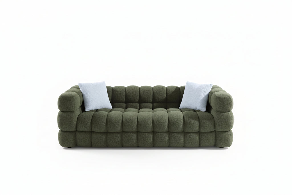 3-Seater Marshmallow Bouclé Sofa