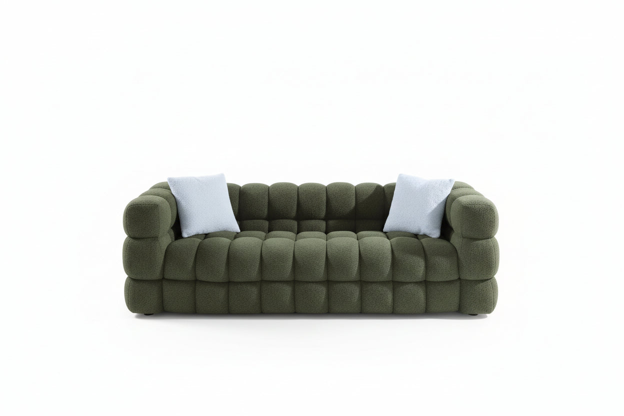 3-Seater Marshmallow Bouclé Sofa