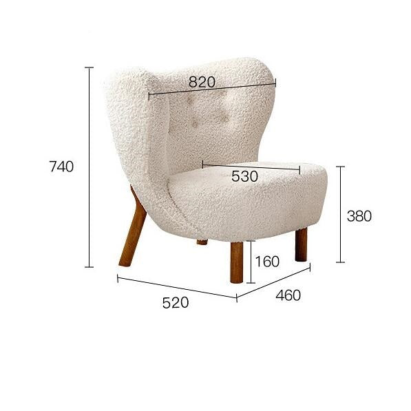 Nordic Light Luxury Single Sofa Chair – Designer Leisure Chair for Balcony & Living Room