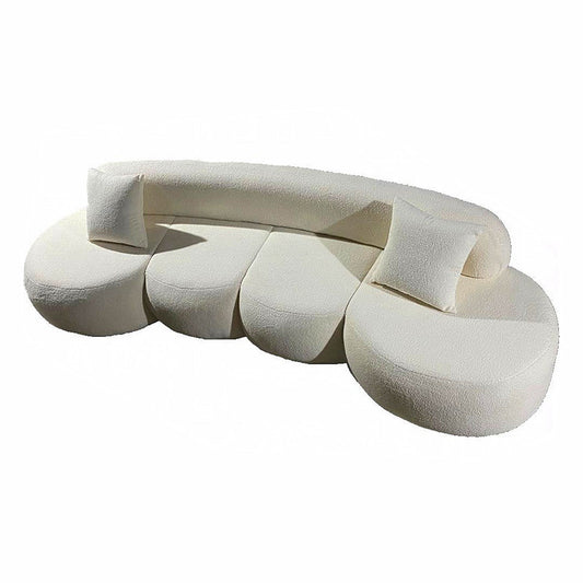 Curved Lamb Cashmere Sofa – Modern Luxury Living Room Couch