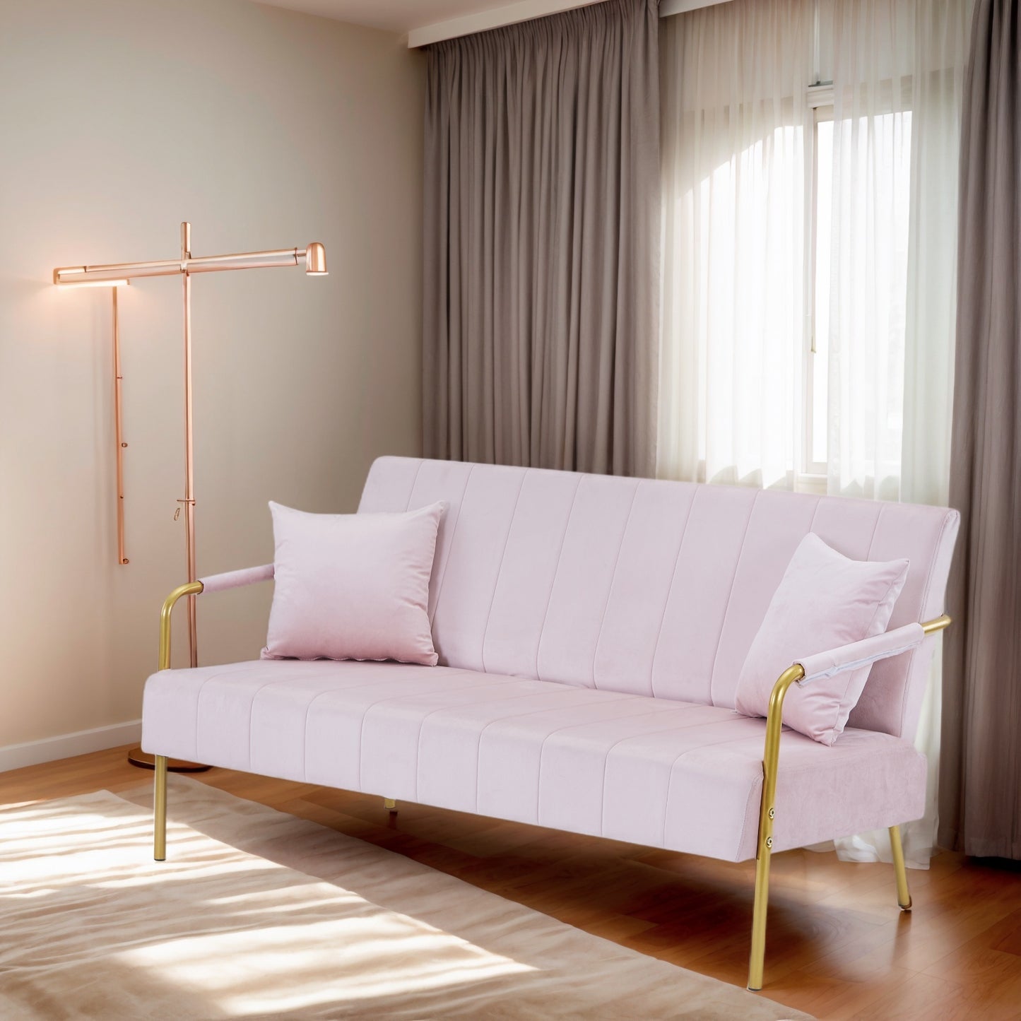 Modern Velvet Loveseat Sofa – High-Back, Solid Wood Frame | Seraph & Stone