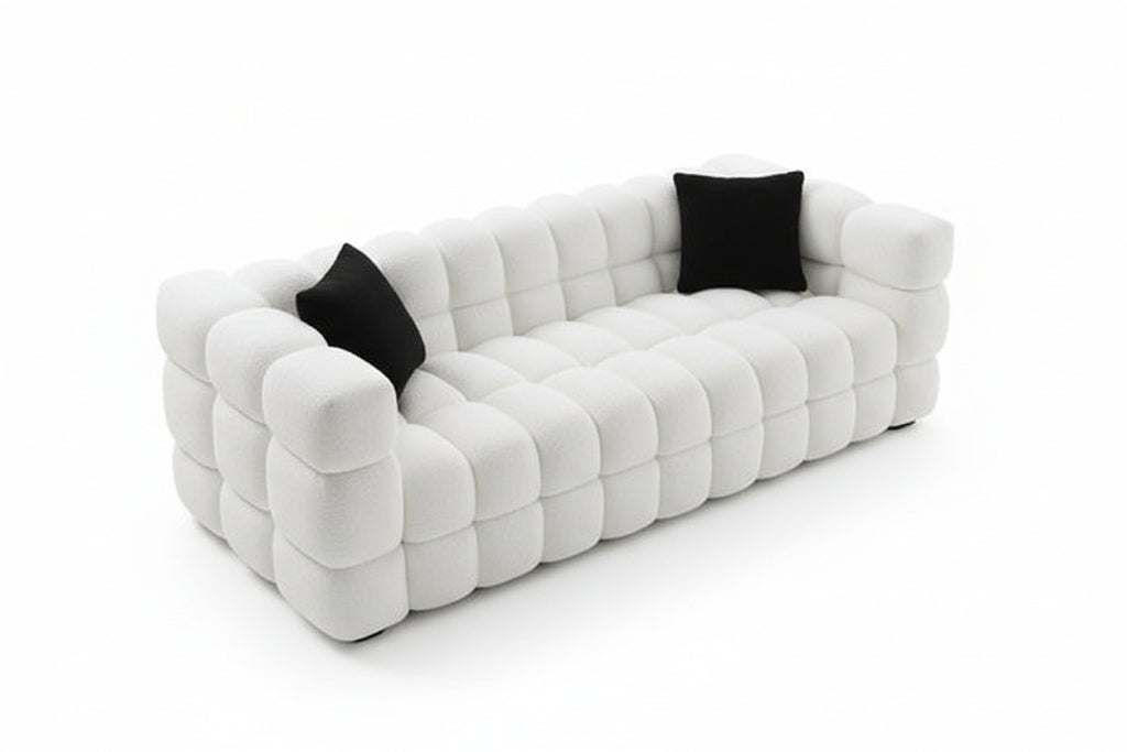 3-Seater Marshmallow Bouclé Sofa