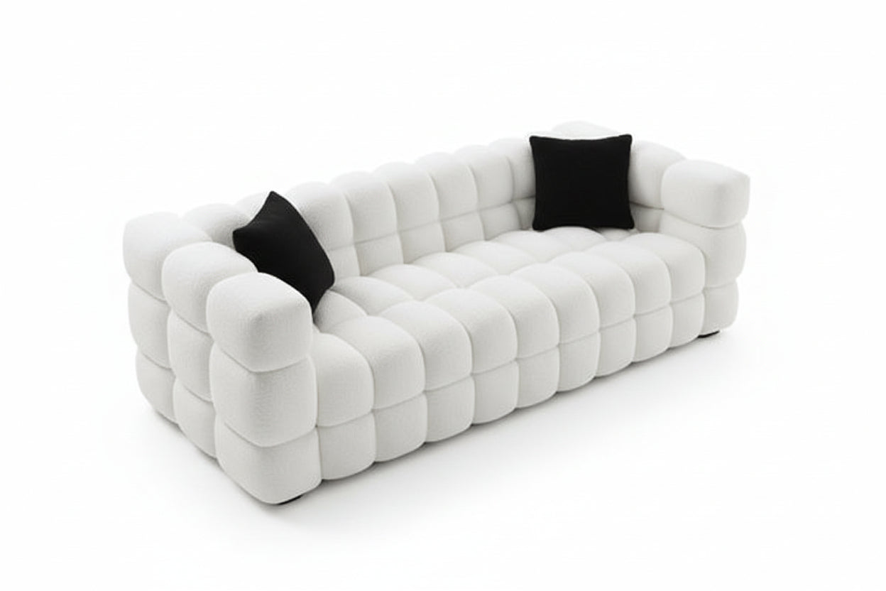 3-Seater Marshmallow Bouclé Sofa