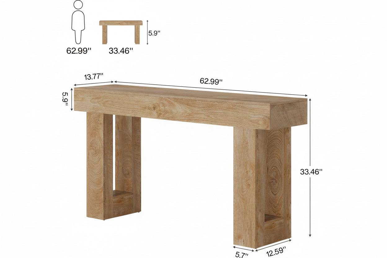 Rustic Long Console Table