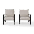 Kaplan 2-Piece Metal Patio Outdoor Seating Set with Oatmeal Cushion - 2-Outdoor Chairs