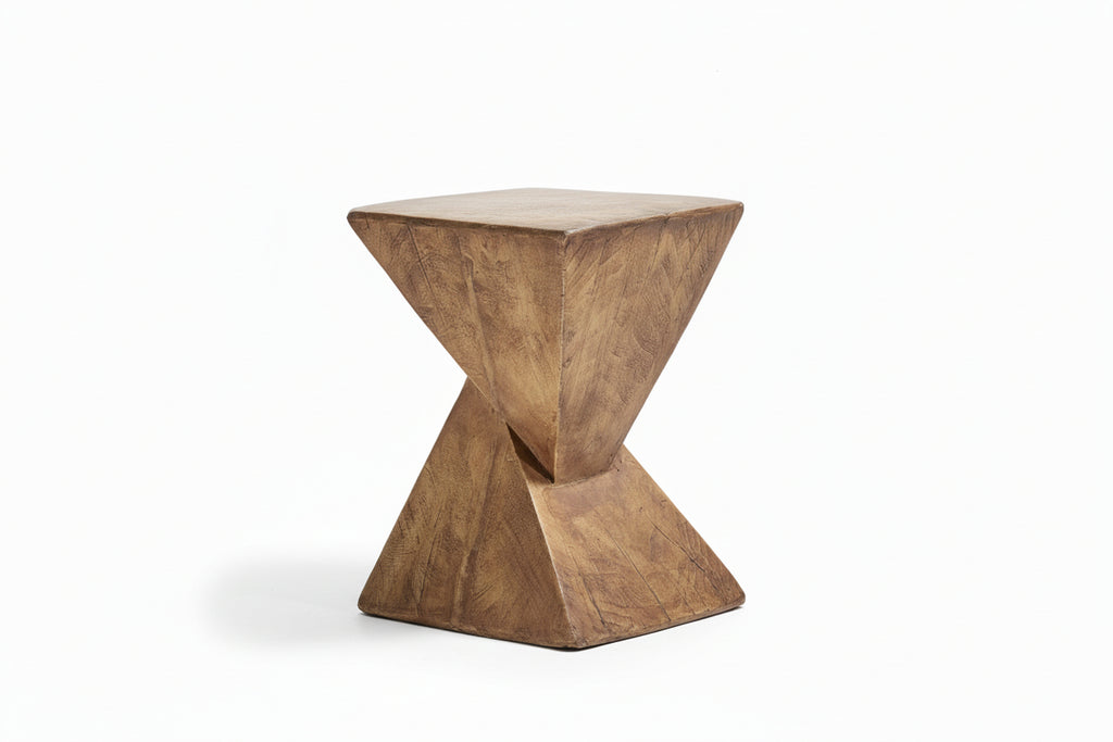 Tess Side Table| Hand-Painted Hourglass Accent Table | Seraph & Stone